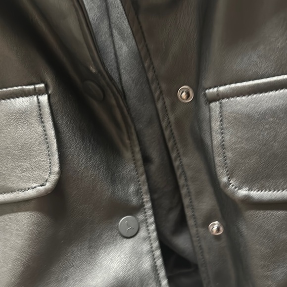Twinset Actitude Black Faux Leather Jacket - Picture 7 of 10